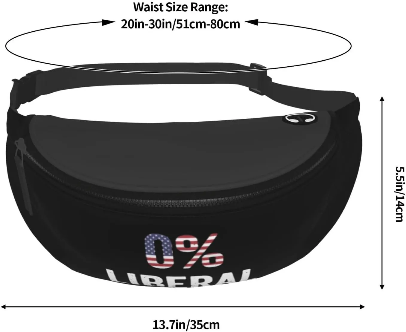 0% Liberal Unisex Leisure Waist Bag Outdoor Sports Running Waist Bag Business Travel Mobile Phone Bag
