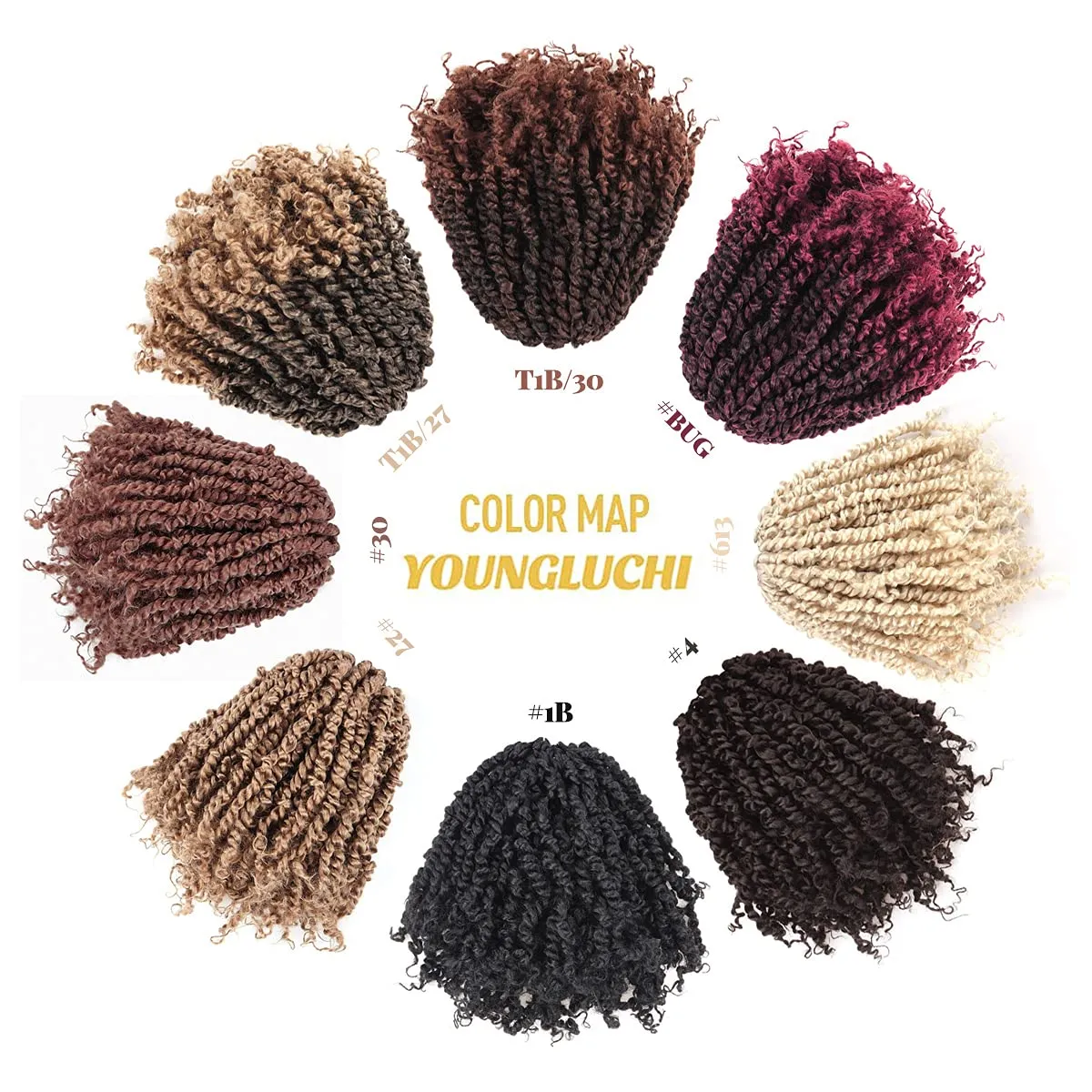 10 Inches 7 Packs Pre Looped Pretwisted Passion Twist Crochet Hair for Black Women and Kids-Natural Brown,Soft Hair Extensions Braided by Synthetic Spring Kinky Twist Bohemian Curl(10"-7 Packs,30#)