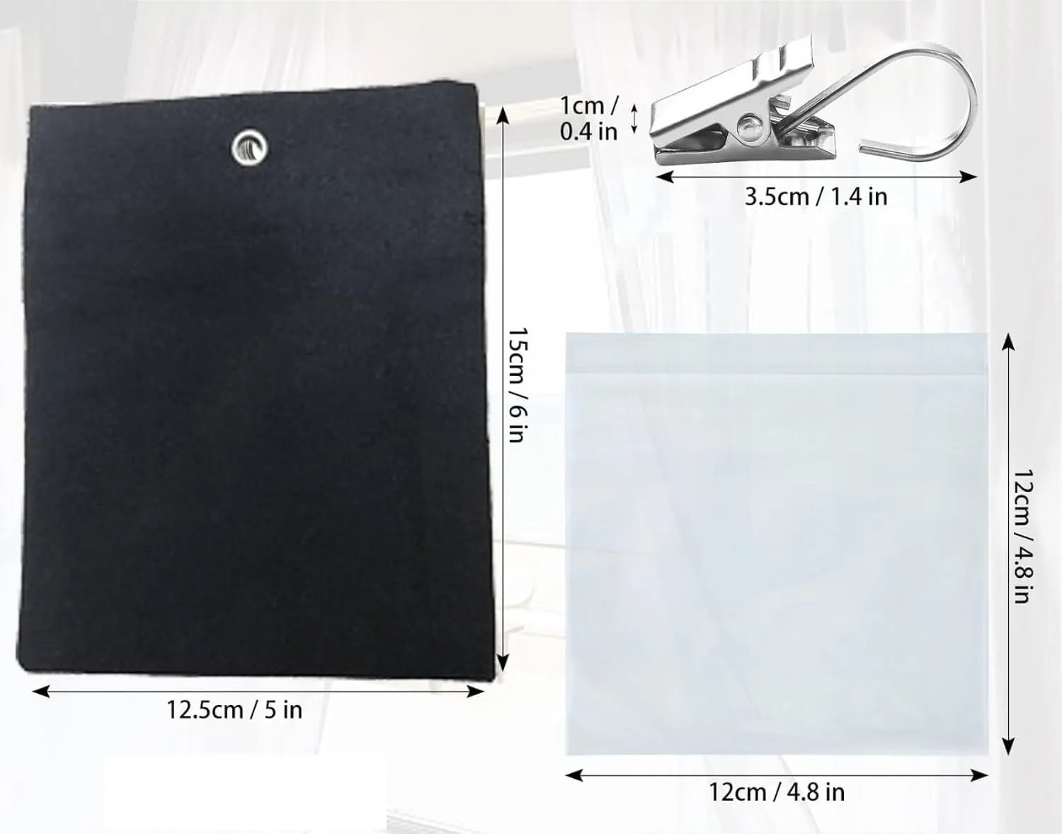 10 Pack Outdoor Curtain Weighted Blocks, 15 oz Outdoor Curtain Sandbag Weighted Bags, Curtain Bottom Weighted Bag Retainer Clips for Outdoor Curtains Gazebo Tent Tablecloths