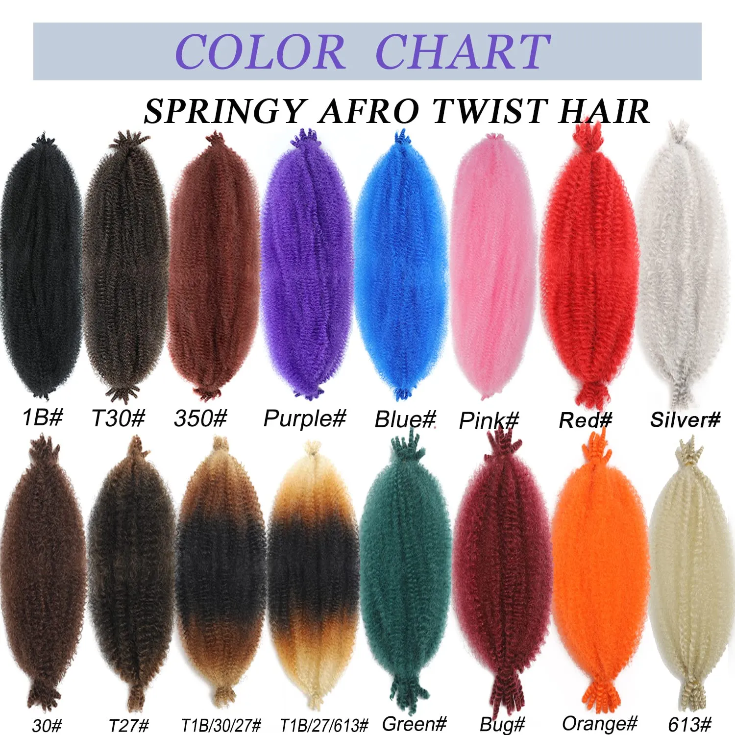 12 Inch Springy Afro Twist Hair 8 Packs Marley Twist Braiding Hair Pre-fluffed Spring Twist Hair Kinky Hair Afro Twist Hair Marley Hair for Faux Locs (12 Inch (Pack of 8), T1B/30/27)