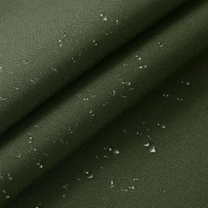 1200D Thicken Waterproof Canvas Fabric by The Yard 58" W Water-Resistant Cordura Polyester Fabric Heavy Duty Upholstery Material for Outdoor Indoor Marine Awning Tent Boat DIY, 2 Yards Army Green