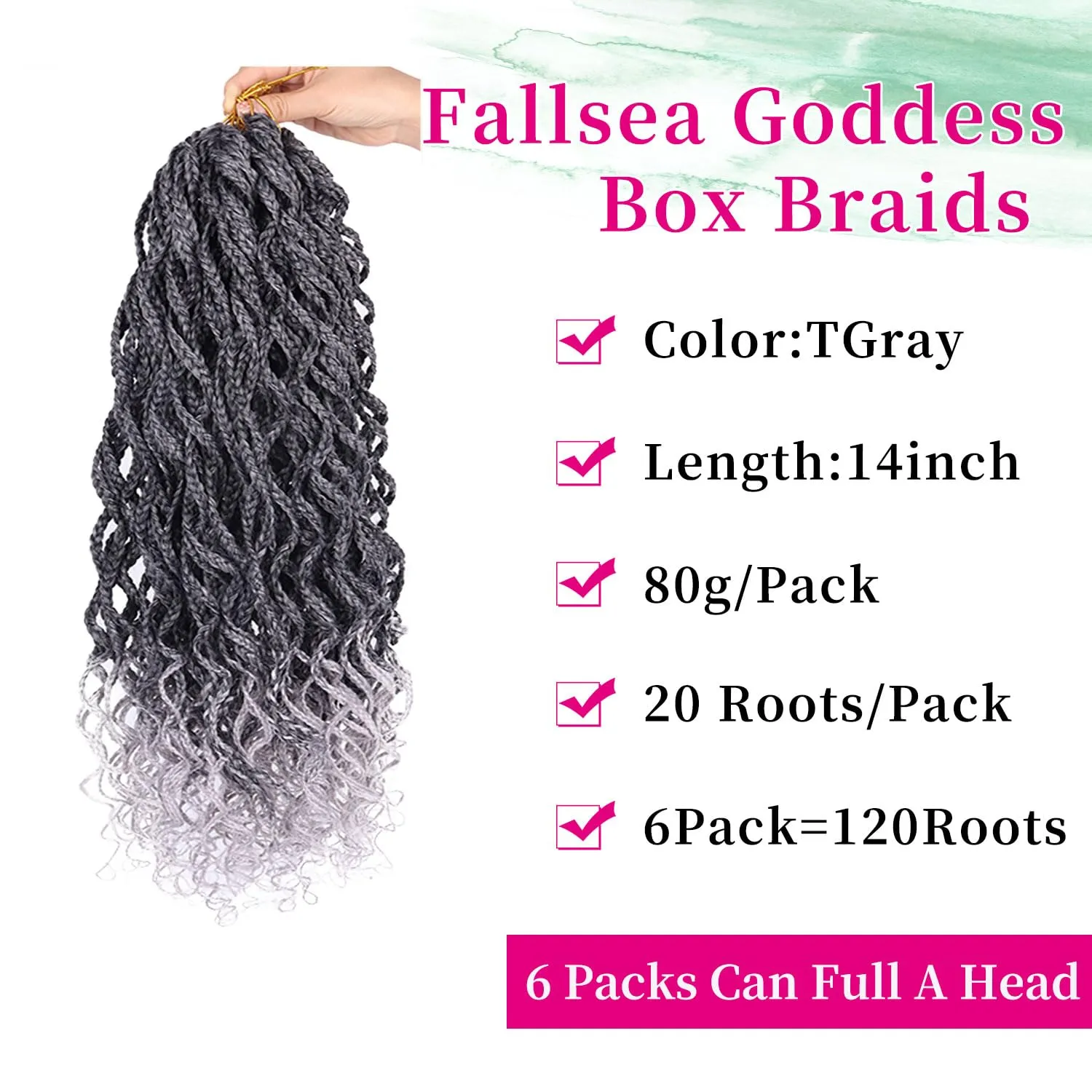 14 Inch Gray Short Curly Crochet Hair for Black Women - Gray Mix Black Locs - Box Braids - Curly Crochet Hair Extensions