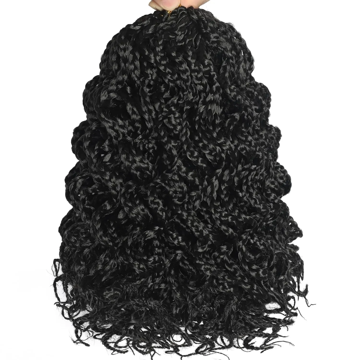150 Strands Goddess Box Braids Crochet Hair Pre Looped 8Inch Curly Box Braids Crochet Braids Pre Braided Crochet Hair Pre Looped Box Braid Crochet Braids 5 Packs Wavy Crochet Braiding Hair for Women