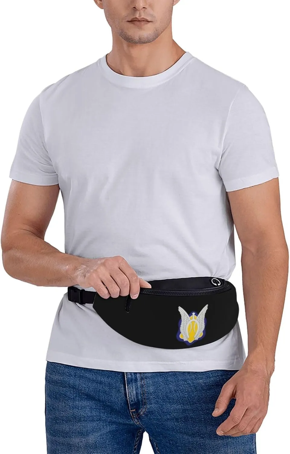 17th Cavalry Regiment Unisex Leisure Waist Bag Outdoor Sports Running Waist Bag Business Travel Mobile Phone Bag
