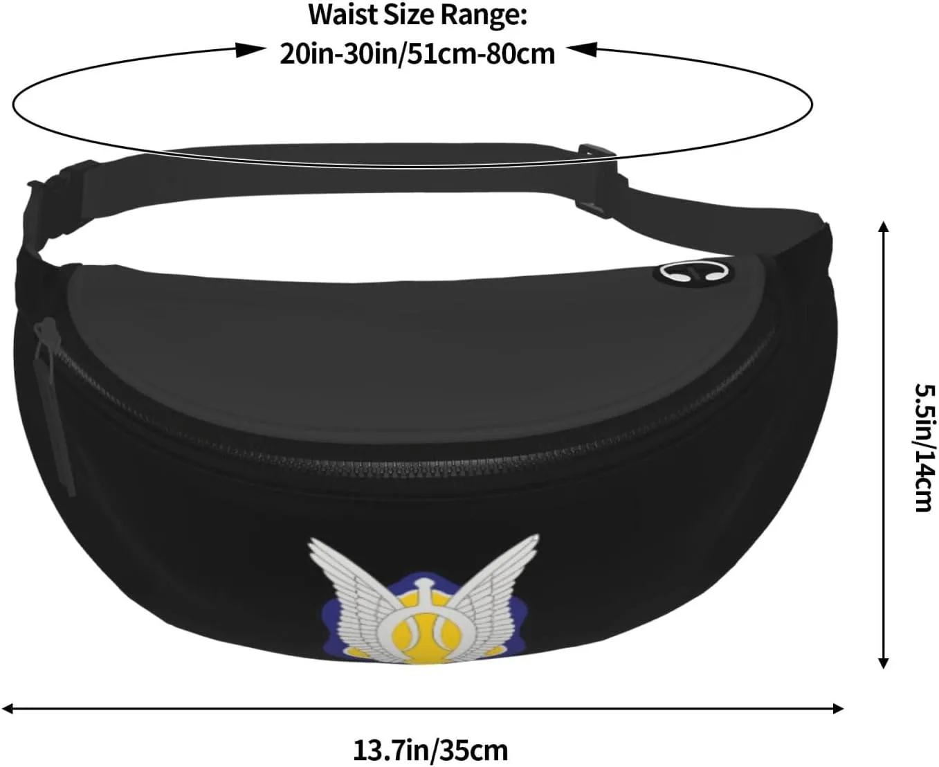 17th Cavalry Regiment Unisex Leisure Waist Bag Outdoor Sports Running Waist Bag Business Travel Mobile Phone Bag