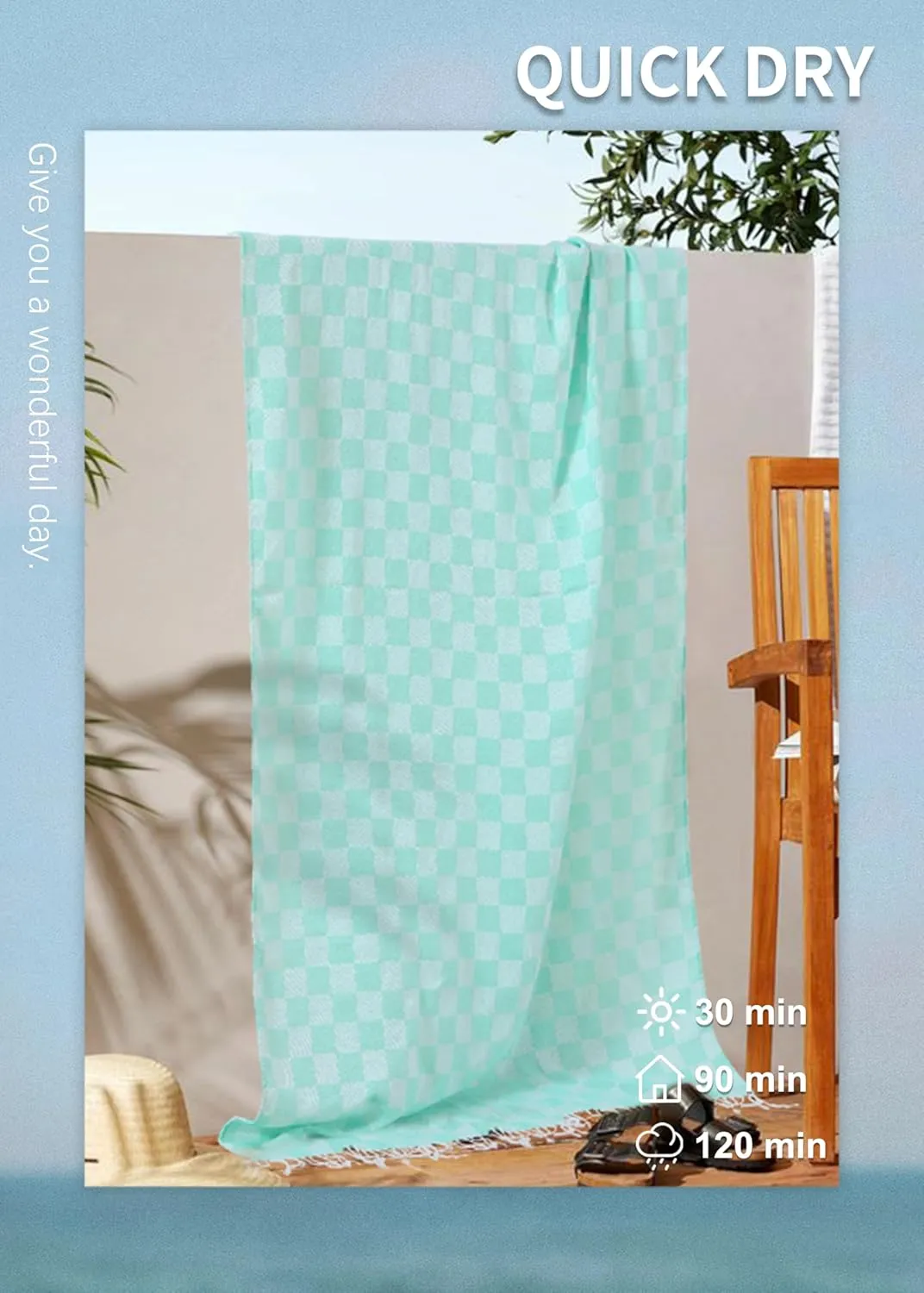 2 Packs Turkish Beach towel Blanket Bath Pool Towels Women Europe Mexico Puerto Vallarta Nassau Coaster San Lucas Venice Waikiki Trip Accessories Flight Flying Airplane International Travel Essentials