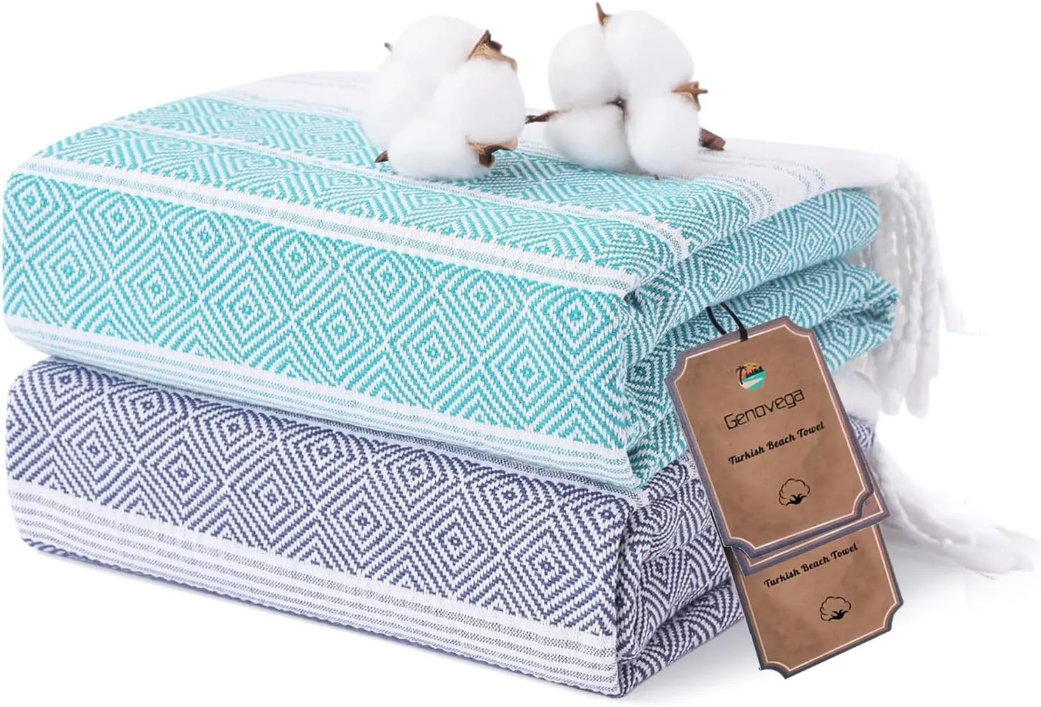 2 Packs Turkish Beach Towels Quick Dry Sand Free Soft Absorbent Extra Large Xl Blanket Adult Oversized Bath Towel Lightweight Thin Sandless Fast Drying Compact No Sand Packable Vacation Essentials