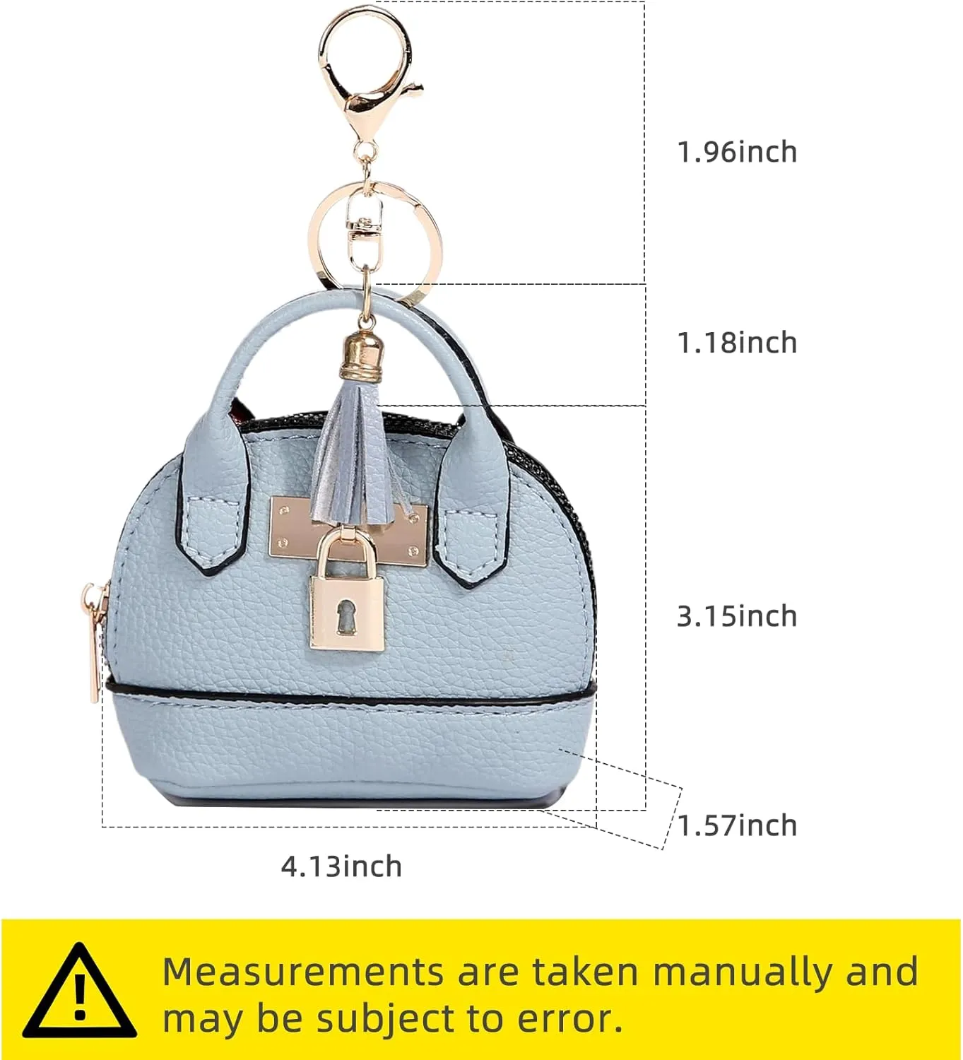 2 PCS Mini Coin Purse Keychain Mini Tote Bag Keychain PU Leather Little Cosmetic Bag for Women Key Lipstick Card Data Cable Organizer