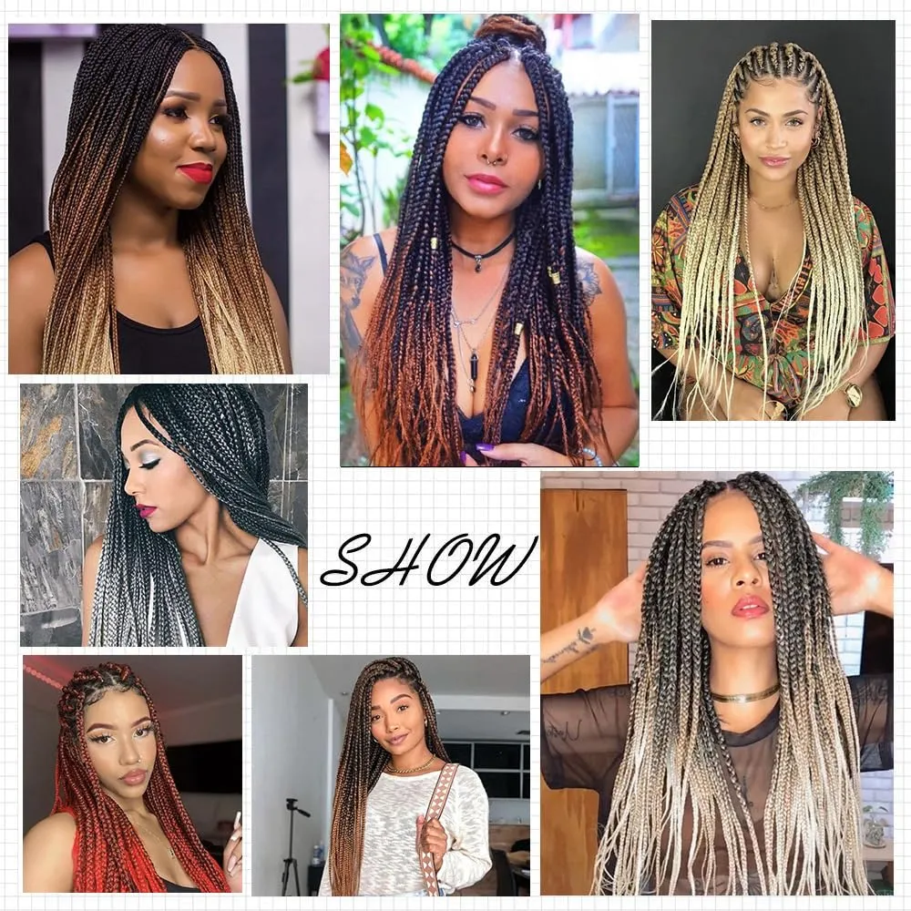 26 Inch Pre Stretched Braiding Hair 6Pcs/Packs Yaki Straight Braiding Hair Extensions for Braids(26" 6Pcs #1B/27/613)