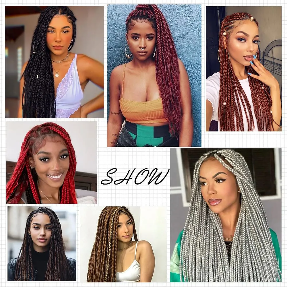 26 Inch Pre Stretched Braiding Hair 6Pcs/Packs Yaki Straight Braiding Hair Extensions for Braids(26" 6Pcs #1B/27/613)
