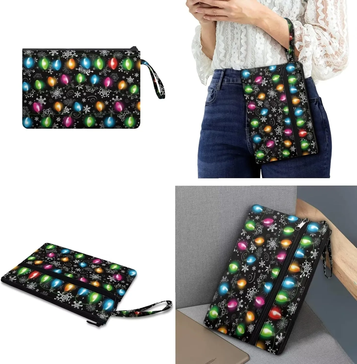 2pcs Tote Bag and Wallet Set for Women Cute Purse Portable Shoulder Handbag Wristlet Wallet with Front Pocket
