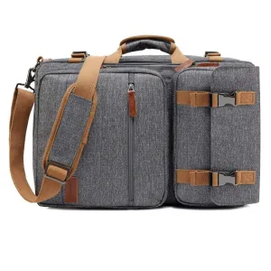 3 in 1 Convertible Laptop Backpack - Spacious, USB Charging | 17.3 inch | Grey