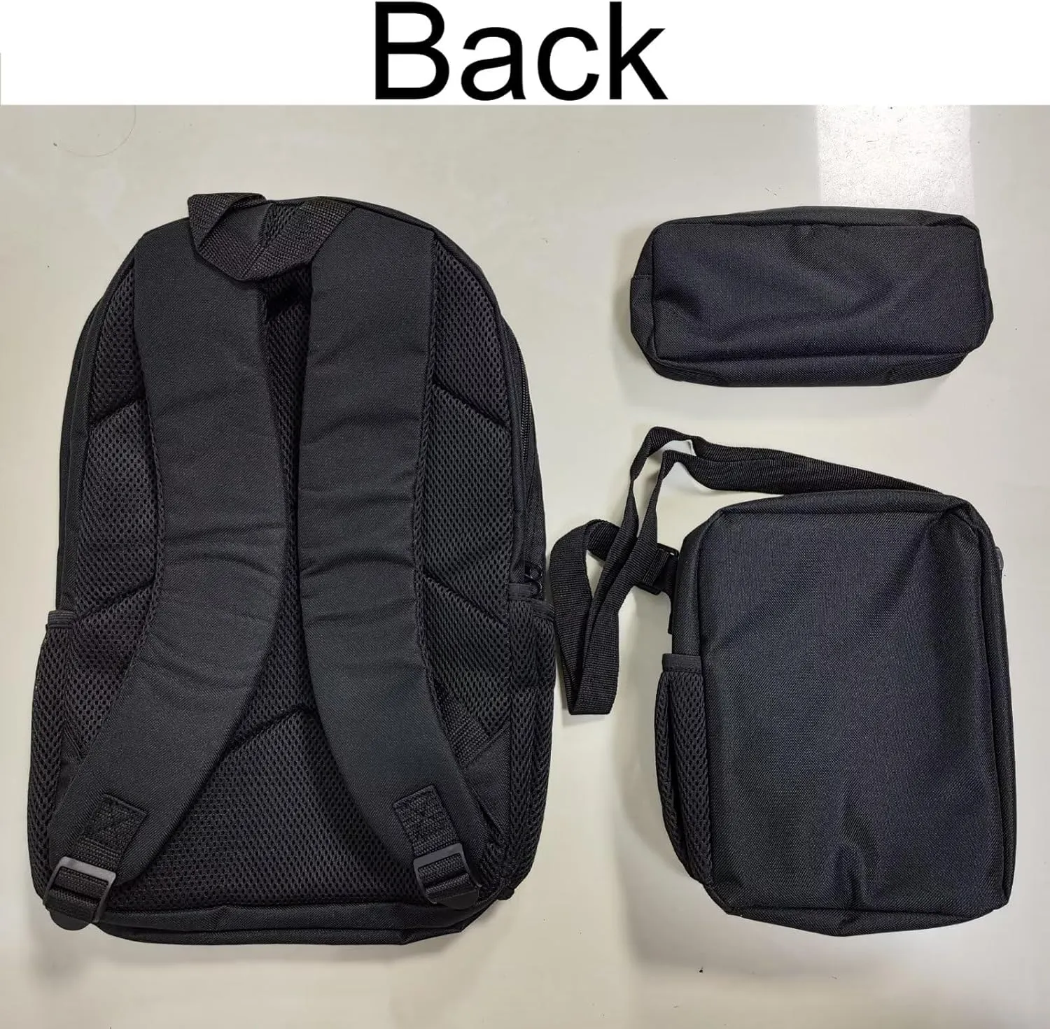 3 PCS Basketball Backpack for Boys Elementary School Backpack for Boys 17 Inch Knapsack Rucksack Lunch Box with Thermal Insulated Pen Case, Black