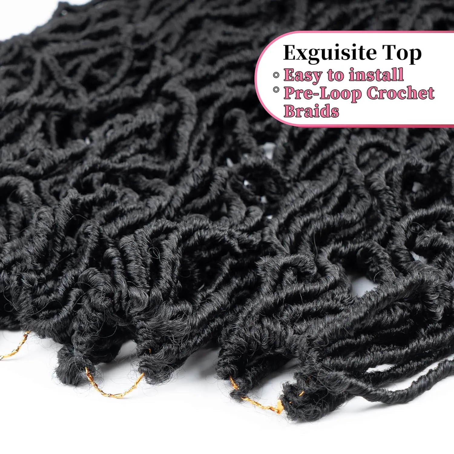 36 Inch New Soft Locs Crochet Hair Faux Locs Crochet Braids Hair 6 Packs/lot Super Long Goddess Locs Dreadlocs Synthetic Hair Extend Pre Looped Natural Soft Locs Braiding for Women (36 Inch, 1B)