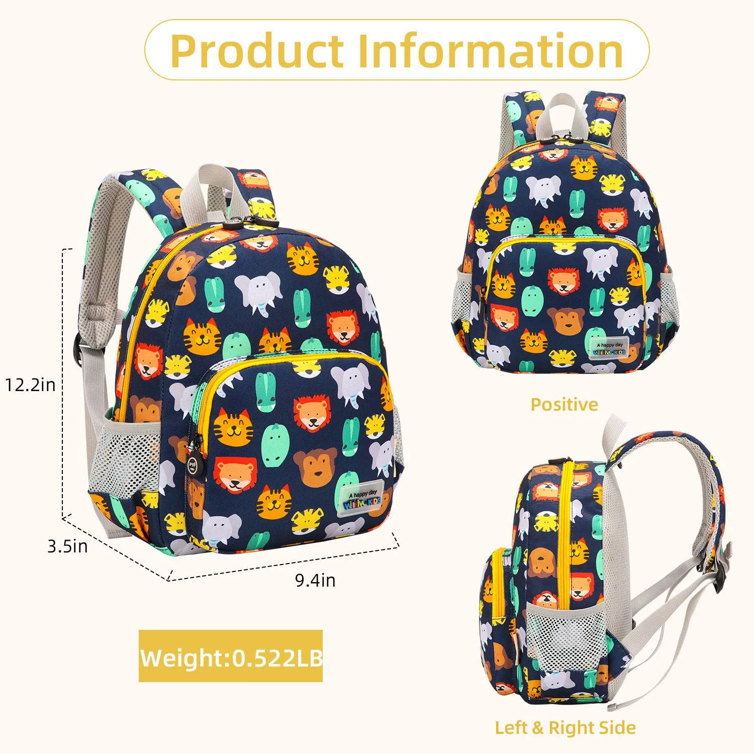 3D Dinosaur Backpack Toddler Backpacks for Boys and Girls Kids Backpack Waterproof Preschool Safety Harness Leash (Grey)