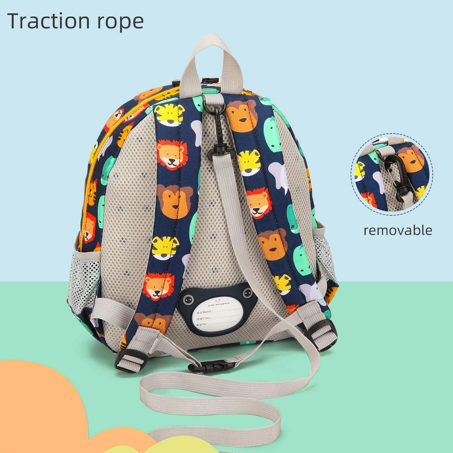 3D Dinosaur Backpack Toddler Backpacks for Boys and Girls Kids Backpack Waterproof Preschool Safety Harness Leash (Grey)