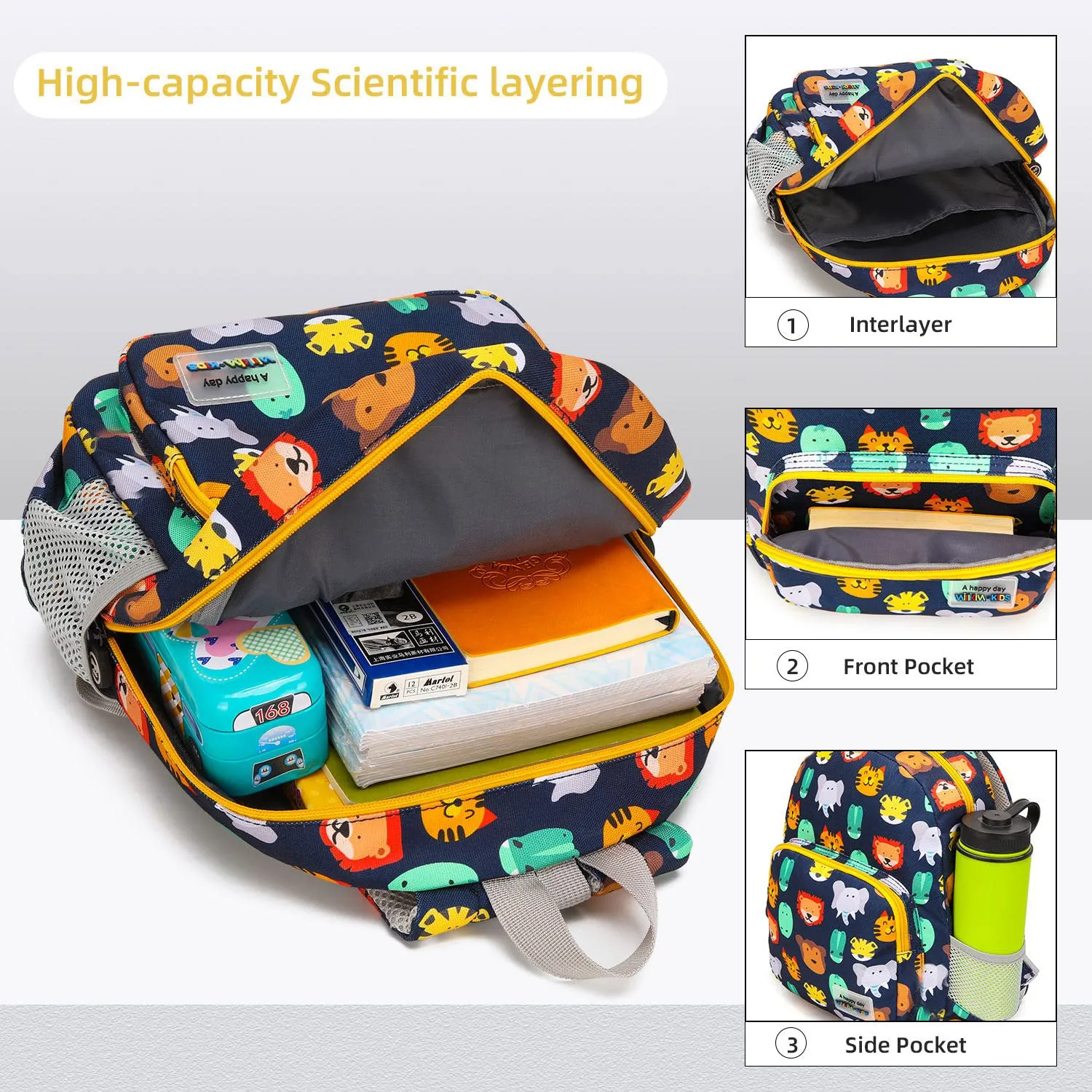 3D Dinosaur Backpack Toddler Backpacks for Boys and Girls Kids Backpack Waterproof Preschool Safety Harness Leash (Grey)