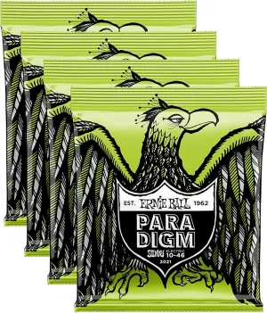 4 PACK Ernie Ball 2021 Paradigm Regular Slinky Electric Guitar Strings .010-.046