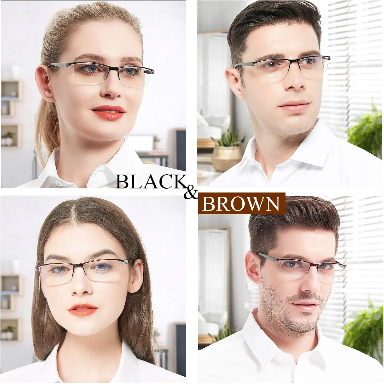 4 Packs Blue Light Glasses Magnification 1.0 Men Women Anti Glare Blocker Reading UV Filter Computer Readers 1.0 1.25 1.5 1.75 2.0 2.25 2.5 2.75 3.0 3.5 4.0