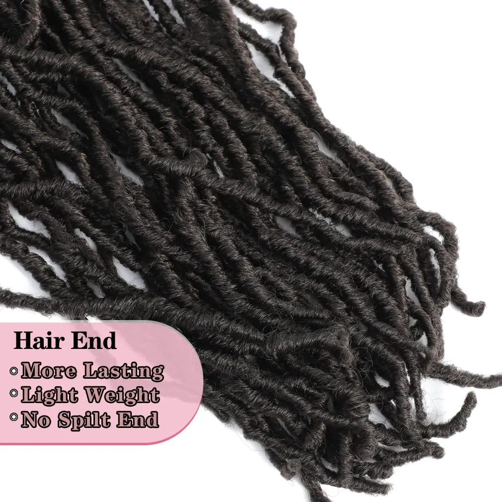 40 Inch New Soft Locs Crochet Hair 6 Packs Natural Color Faux Locs Crochet Braids Hair Pre Looped Synthetic Super Long Pre Extended Crochet Locs Braiding Hair (40 Inch (Pack of 6), 4#)