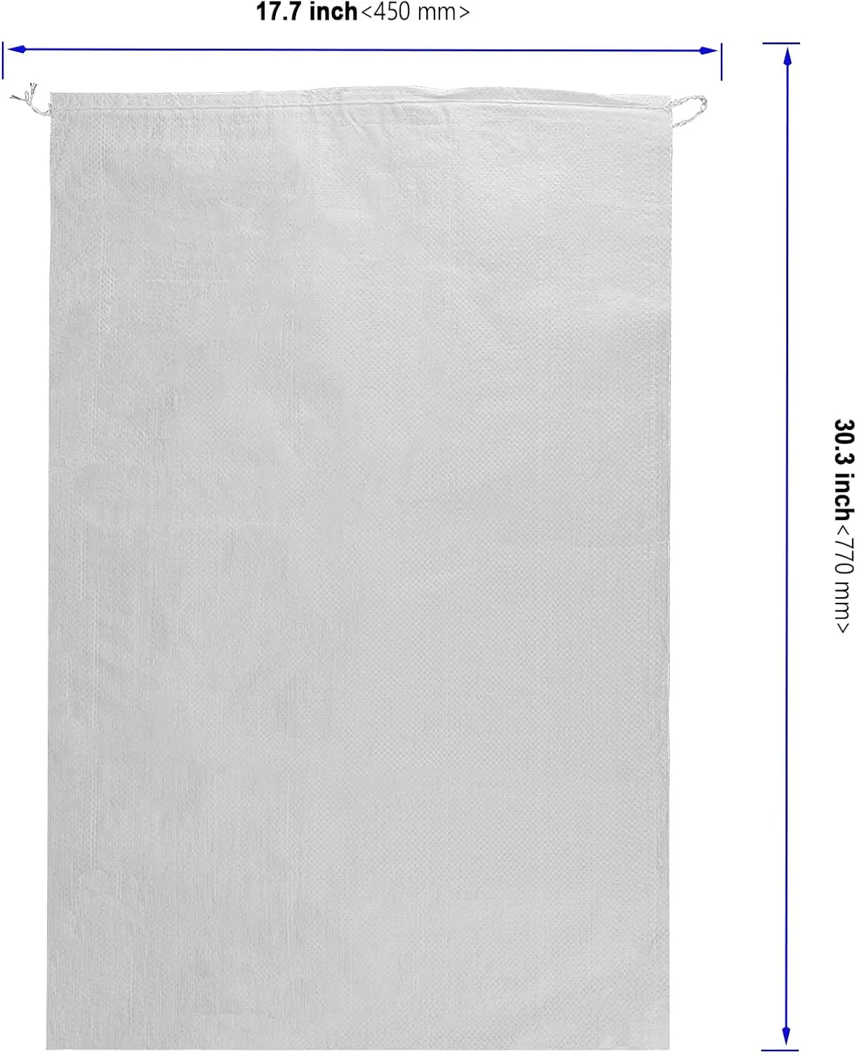 50 Pack 18x30 Inch Empty Sand Bags, White Woven Polypropylene Sandbags for Flood Control Emergency Situation Roadblock Building Construction