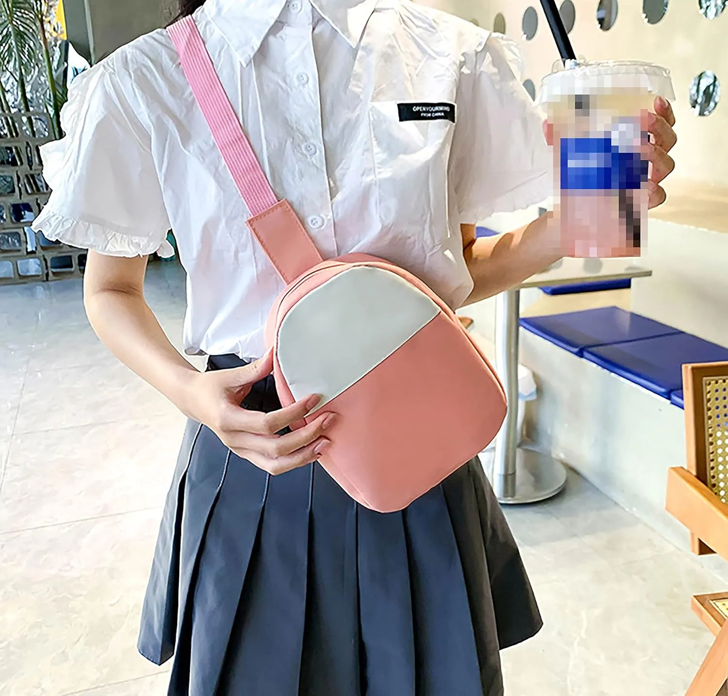 5PCS Kawaii Backpack Set with Cute Pendants and Pins Accessories Aesthetic Rucksack for Teen Girls 17in Cute School Backpack, Pencil Box, Tote Bag, Small Bag, Pink