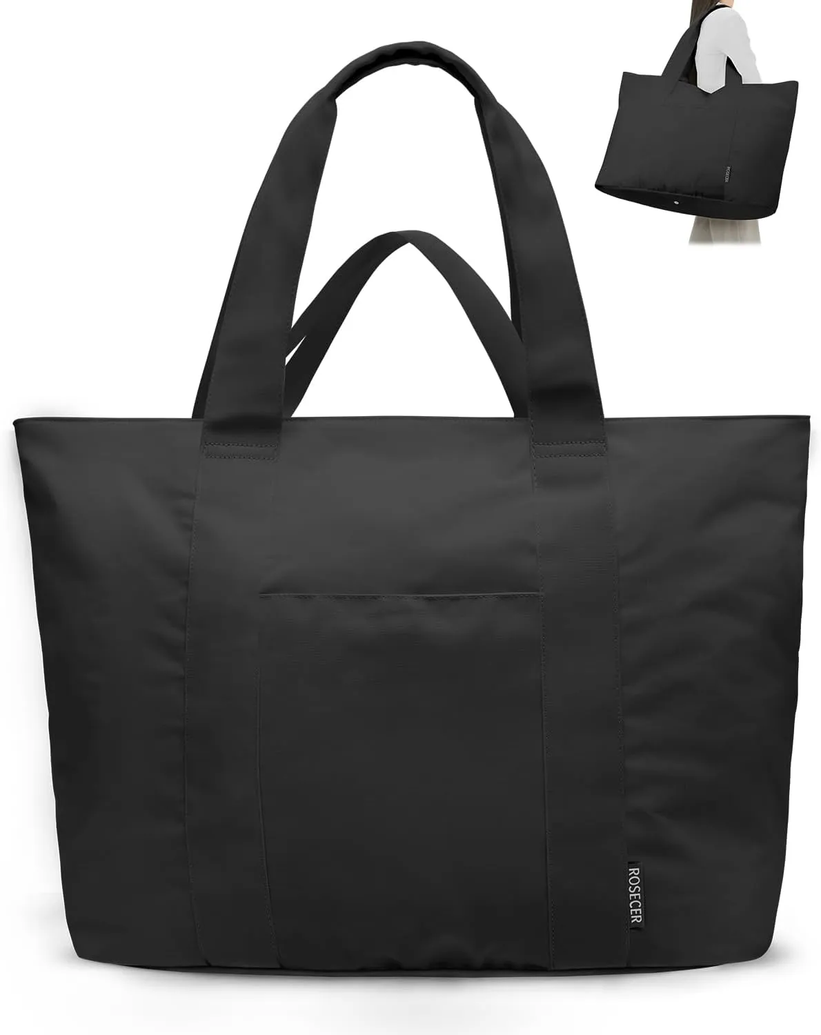 75L Extra Large Tote Bag for Women, Foldable Beach Bag with Wet Pocket, Weekender Overnight Bag for Travel, Hospital