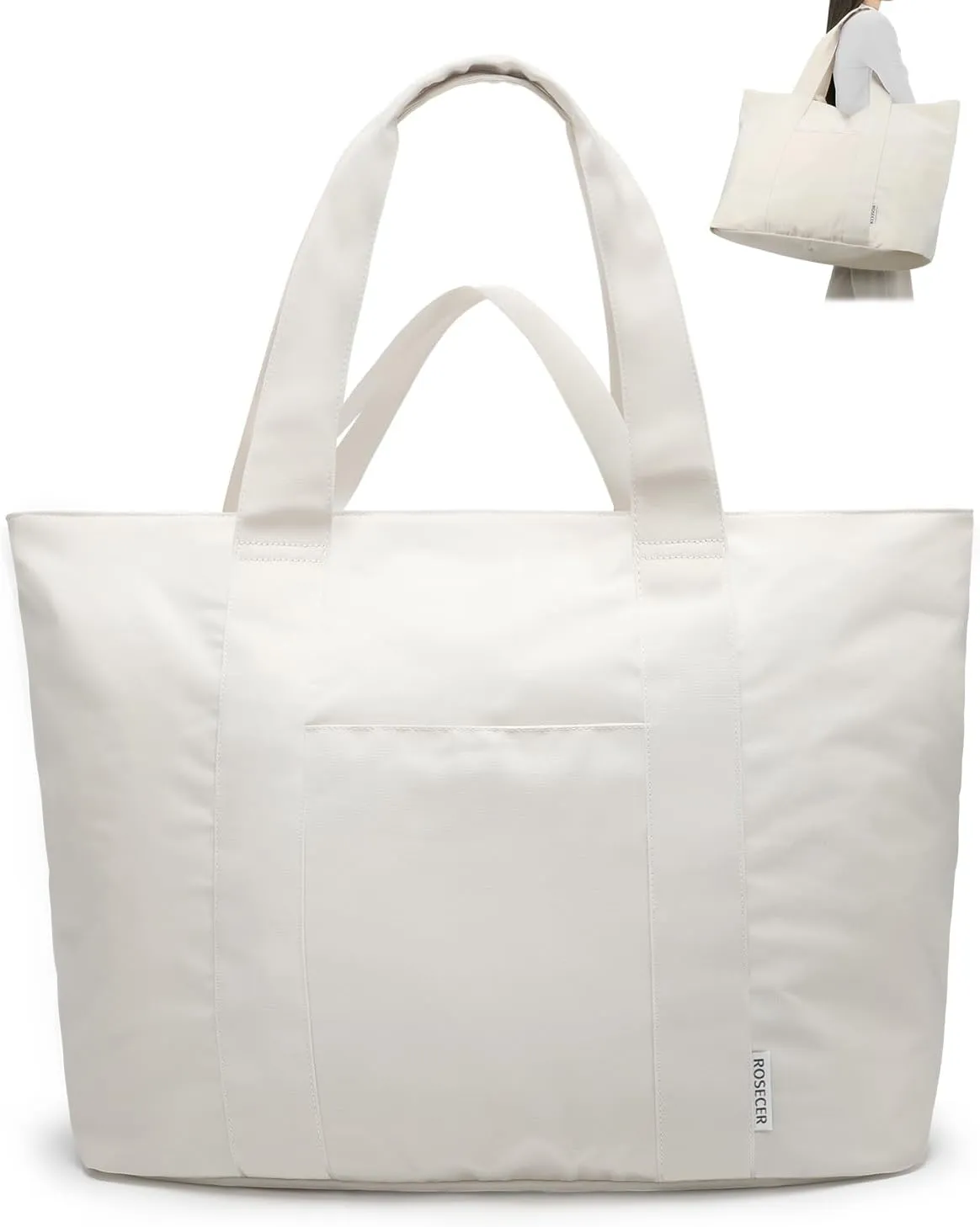75L Extra Large Tote Bag for Women, Foldable Beach Bag with Wet Pocket, Weekender Overnight Bag for Travel, Hospital