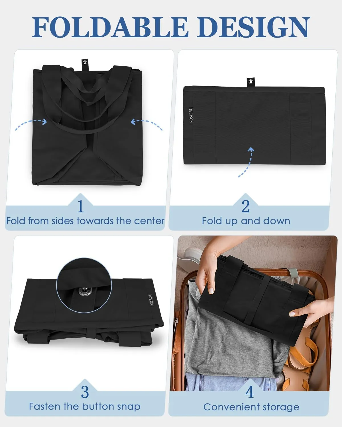 75L Extra Large Tote Bag for Women, Foldable Beach Bag with Wet Pocket, Weekender Overnight Bag for Travel, Hospital