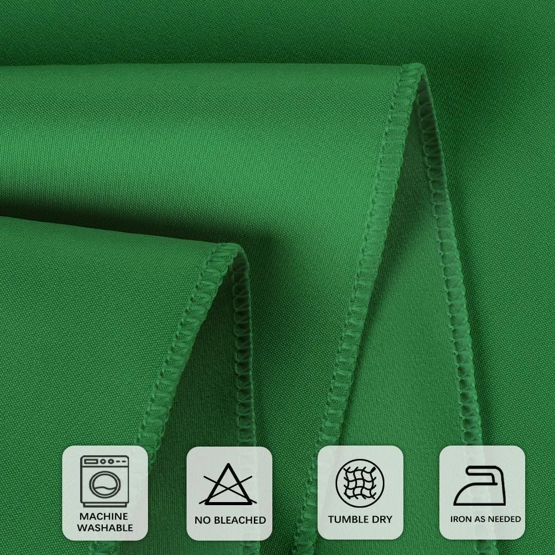 8 Packs Green Tablecloth Rectangle 60x126 Inch Rectangular Table Cloths for 8ft Rectangle Tables, Wrinkle Resistant Polyester Fabric Tablecloth Washable Table Covers for Wedding Party Decor
