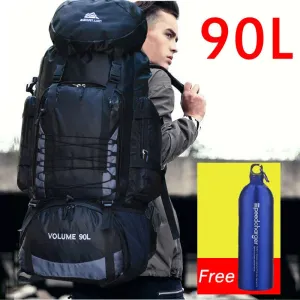 90L Travel Camping Backpack Rucksack Hiking Army Climbing Bag Trekking Mountaineering Mochila Large Capacity Blaso Sport XA857WA