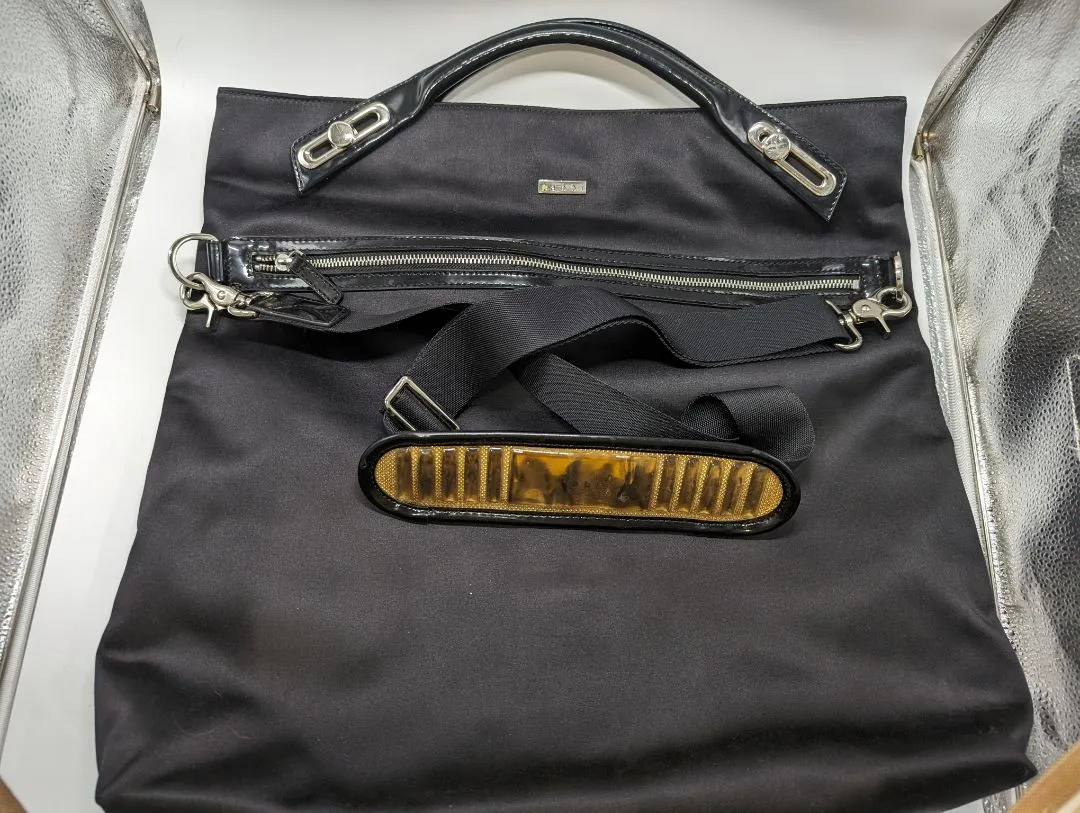 abbi Black Convertible Tote/Crossbody Purse