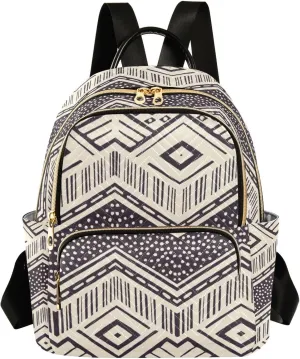 ALAZA Boho Ethnic Gypsy Mexican Folk Small Backpack Purse for Women Travel Bag Fashion Daypack Back Pack Shoulder Bag