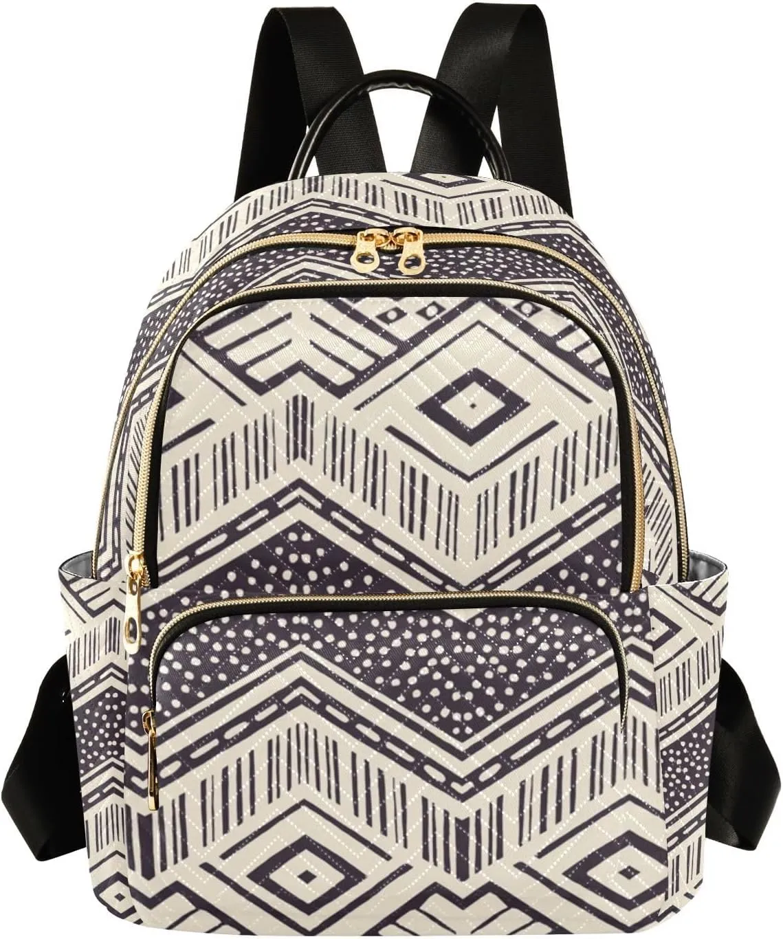 ALAZA Boho Ethnic Gypsy Mexican Folk Small Backpack Purse for Women Travel Bag Fashion Daypack Back Pack Shoulder Bag