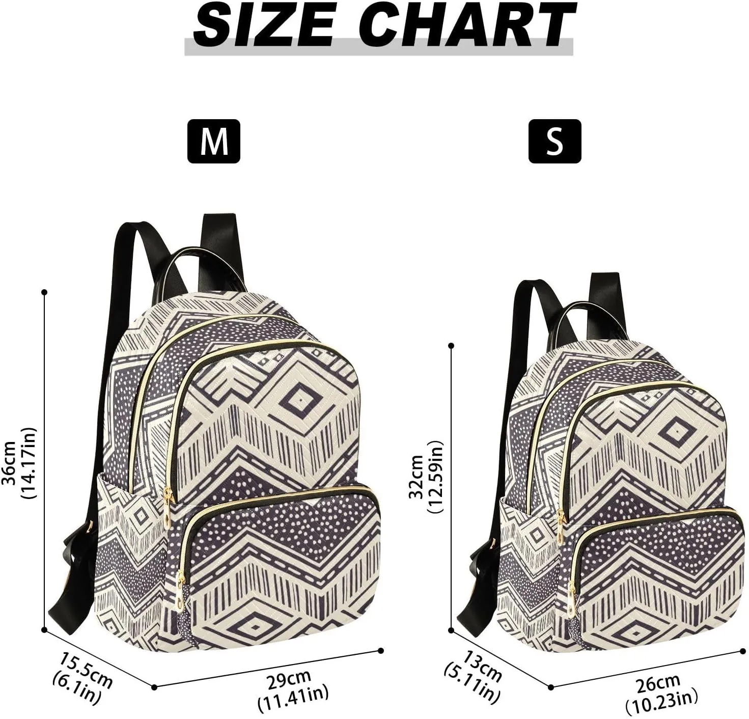 ALAZA Boho Ethnic Gypsy Mexican Folk Small Backpack Purse for Women Travel Bag Fashion Daypack Back Pack Shoulder Bag