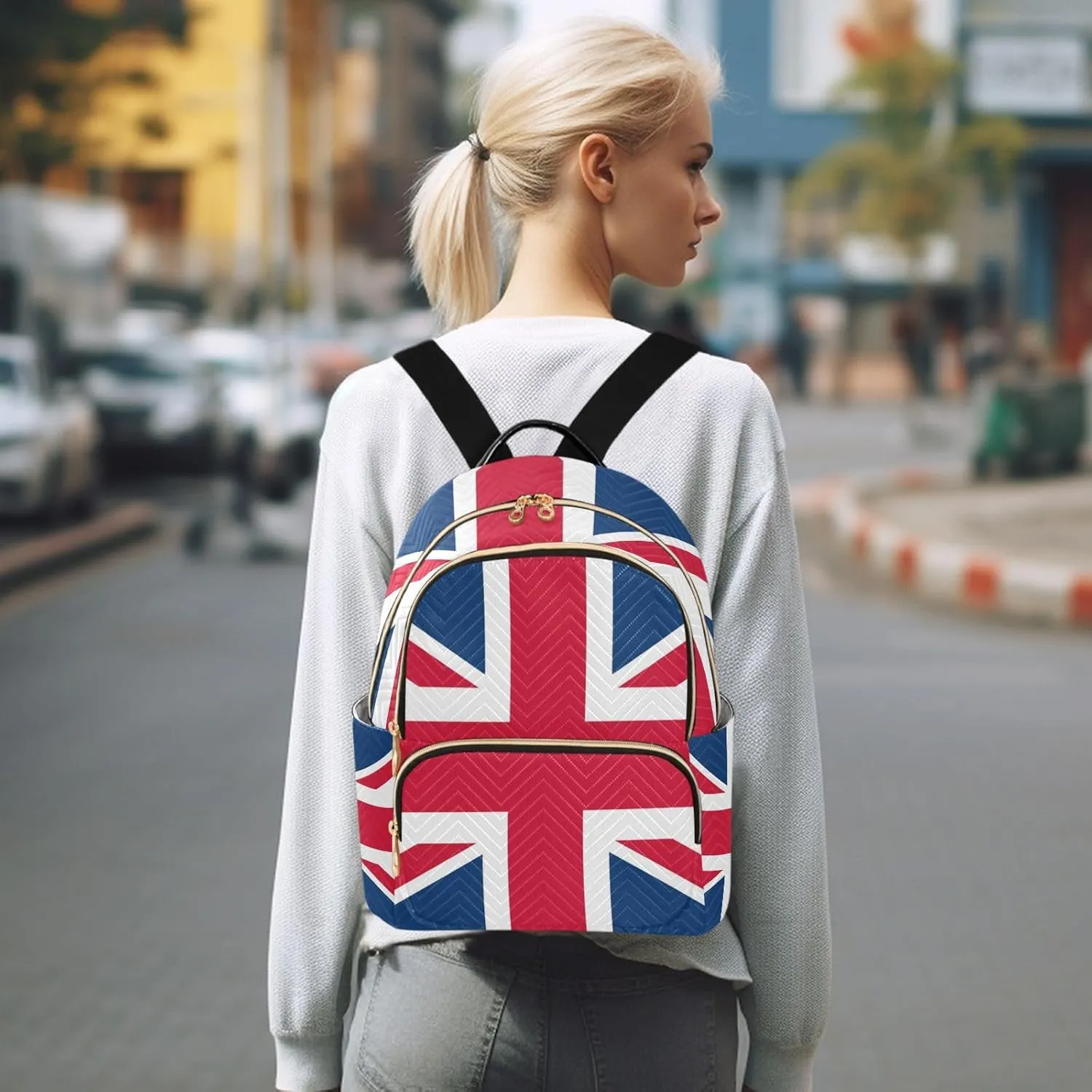 ALAZA British Flag Vector186664019 Small Backpack Purse for Women Travel Bag Fashion Daypack Back Pack Shoulder Bag