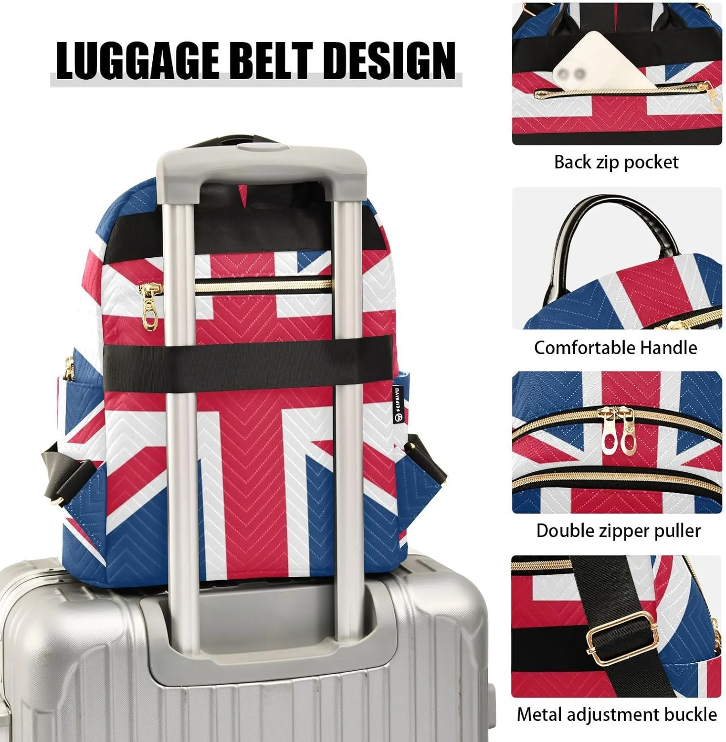 ALAZA British Flag Vector186664019 Small Backpack Purse for Women Travel Bag Fashion Daypack Back Pack Shoulder Bag