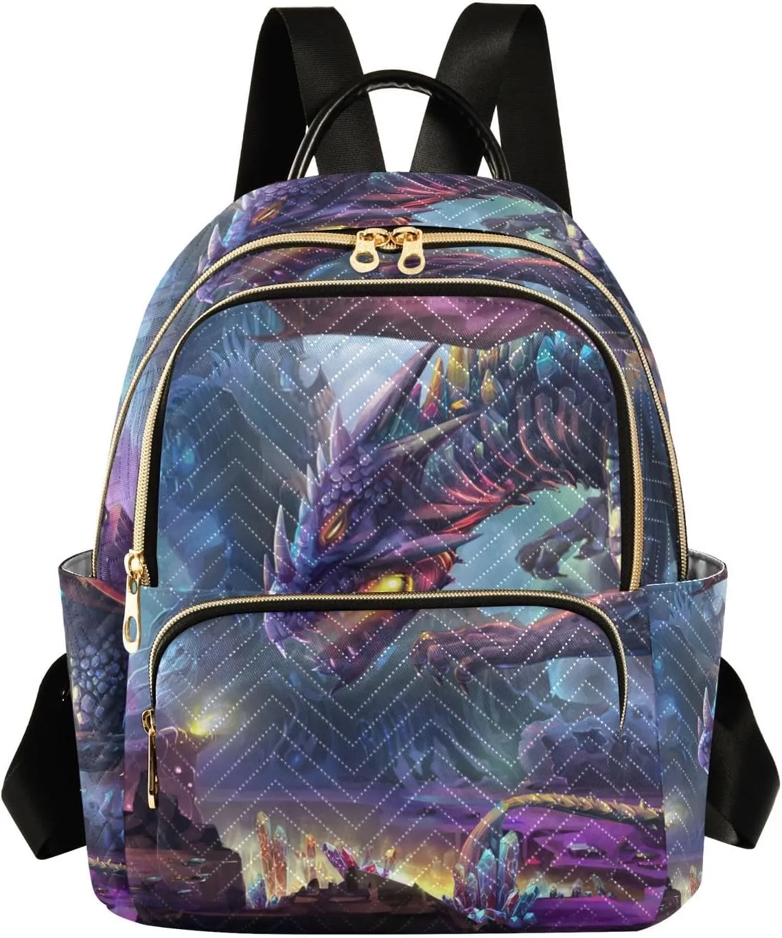 ALAZA Dragon Planet Magic Fantasy Mini Backpack Purse for Women Travel Bag Fashion Daypack Back Pack Shoulder Bag