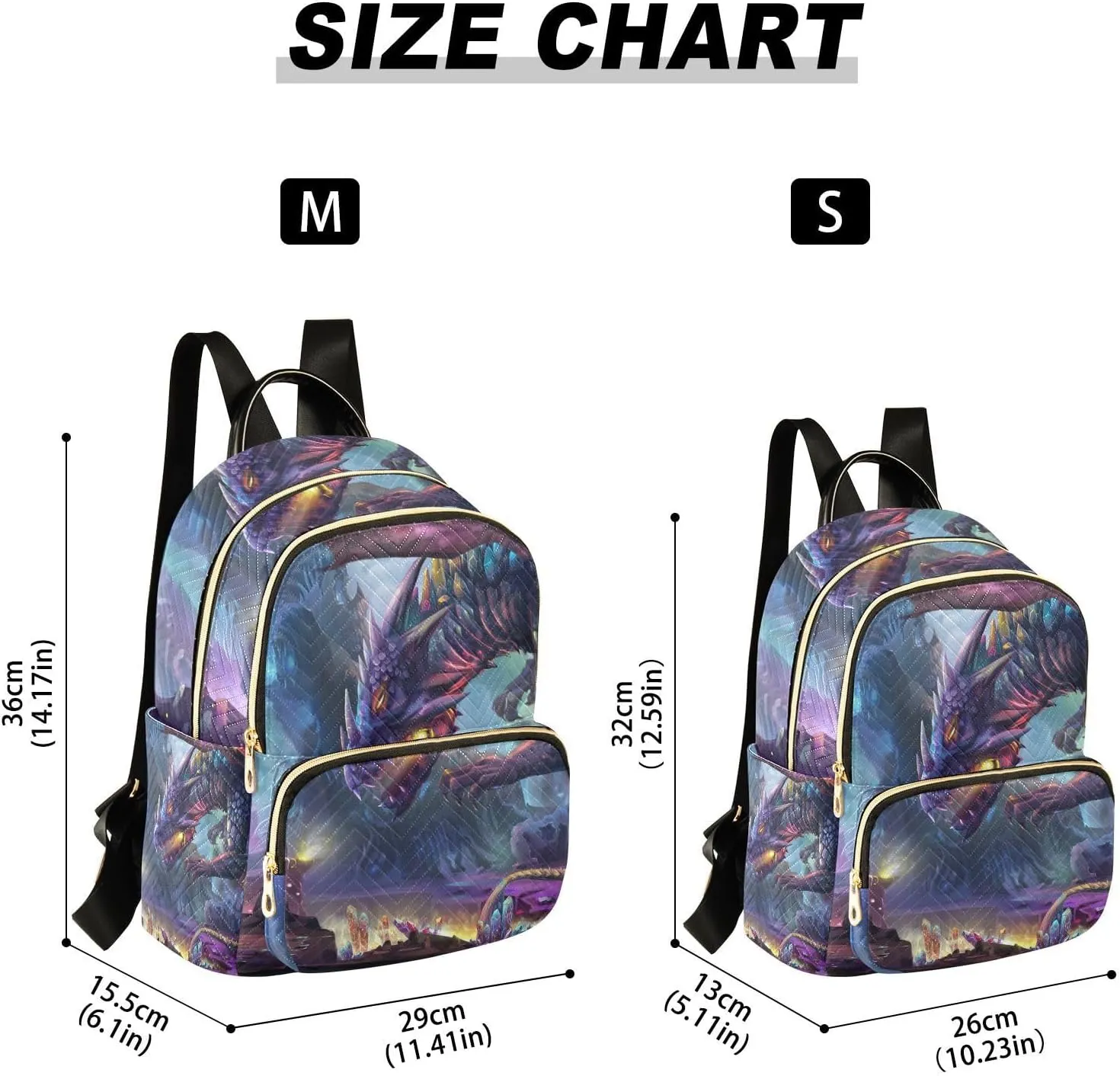 ALAZA Dragon Planet Magic Fantasy Mini Backpack Purse for Women Travel Bag Fashion Daypack Back Pack Shoulder Bag