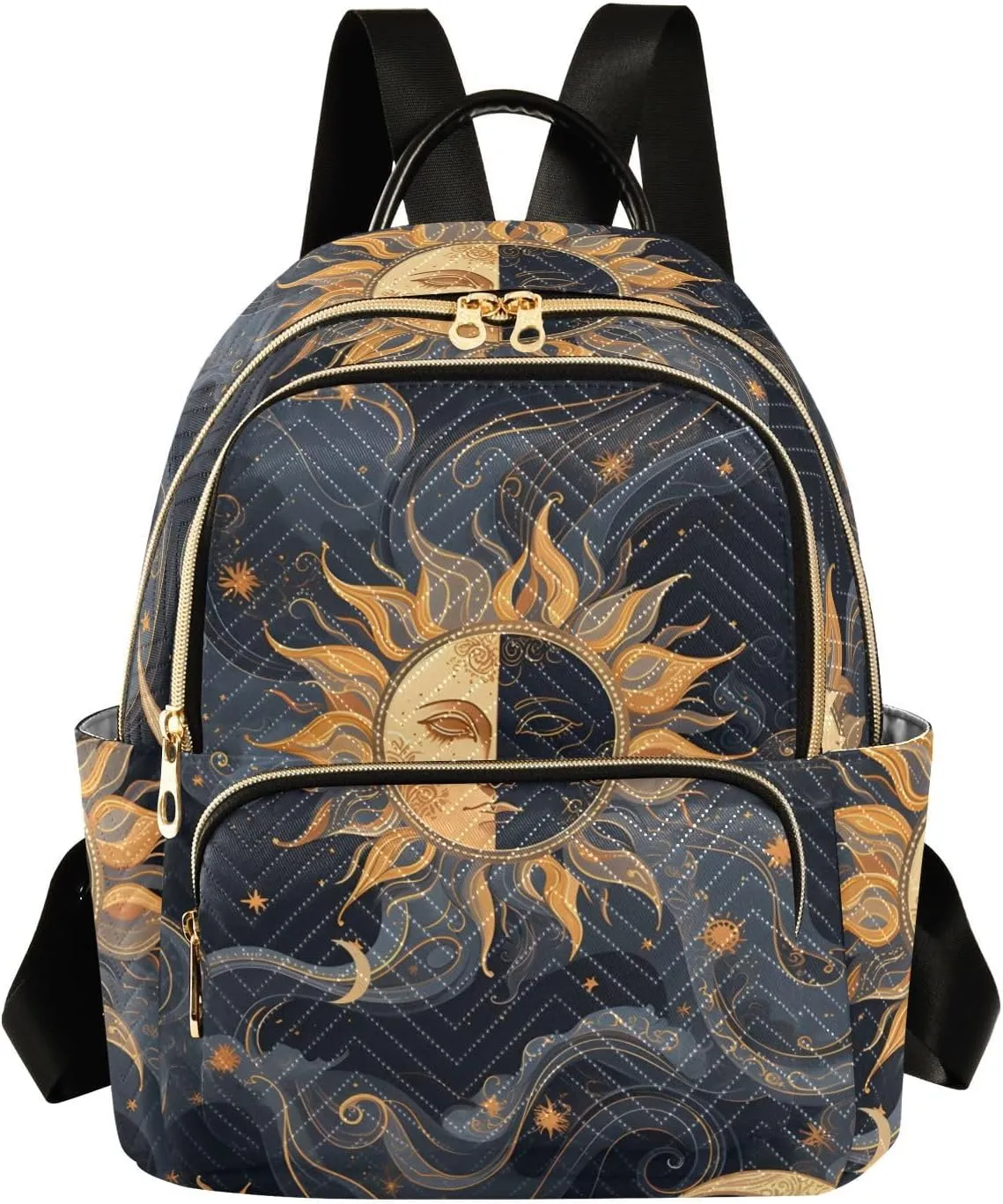 ALAZA Moon Sun Stars Witchy Alchemy Small Backpack Purse for Women Travel Bag Fashion Daypack Back Pack Shoulder Bag