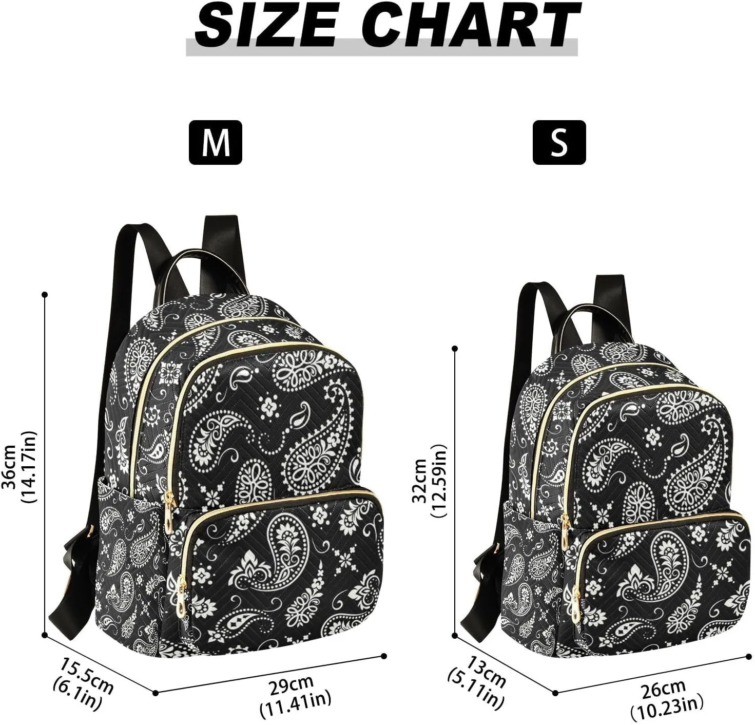 ALAZA Ornament Paisley Bandana Print Black Mini Backpack Purse for Women Travel Bag Fashion Daypack Back Pack Shoulder Bag