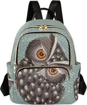 ALAZA Owl Print Cute Mini Backpack Purse for Women Travel Bag Fashion Daypack Back Pack Shoulder Bag