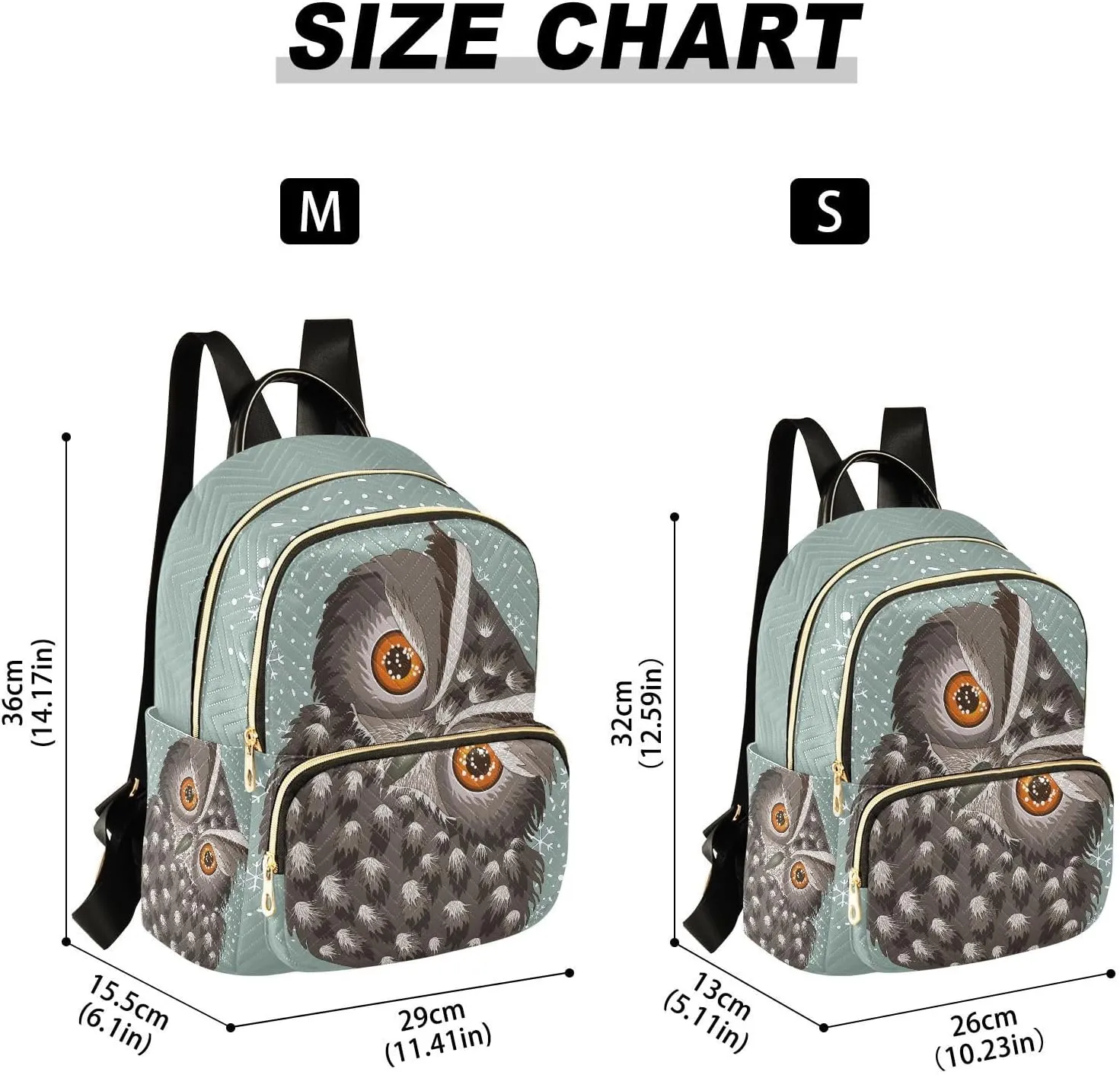 ALAZA Owl Print Cute Mini Backpack Purse for Women Travel Bag Fashion Daypack Back Pack Shoulder Bag