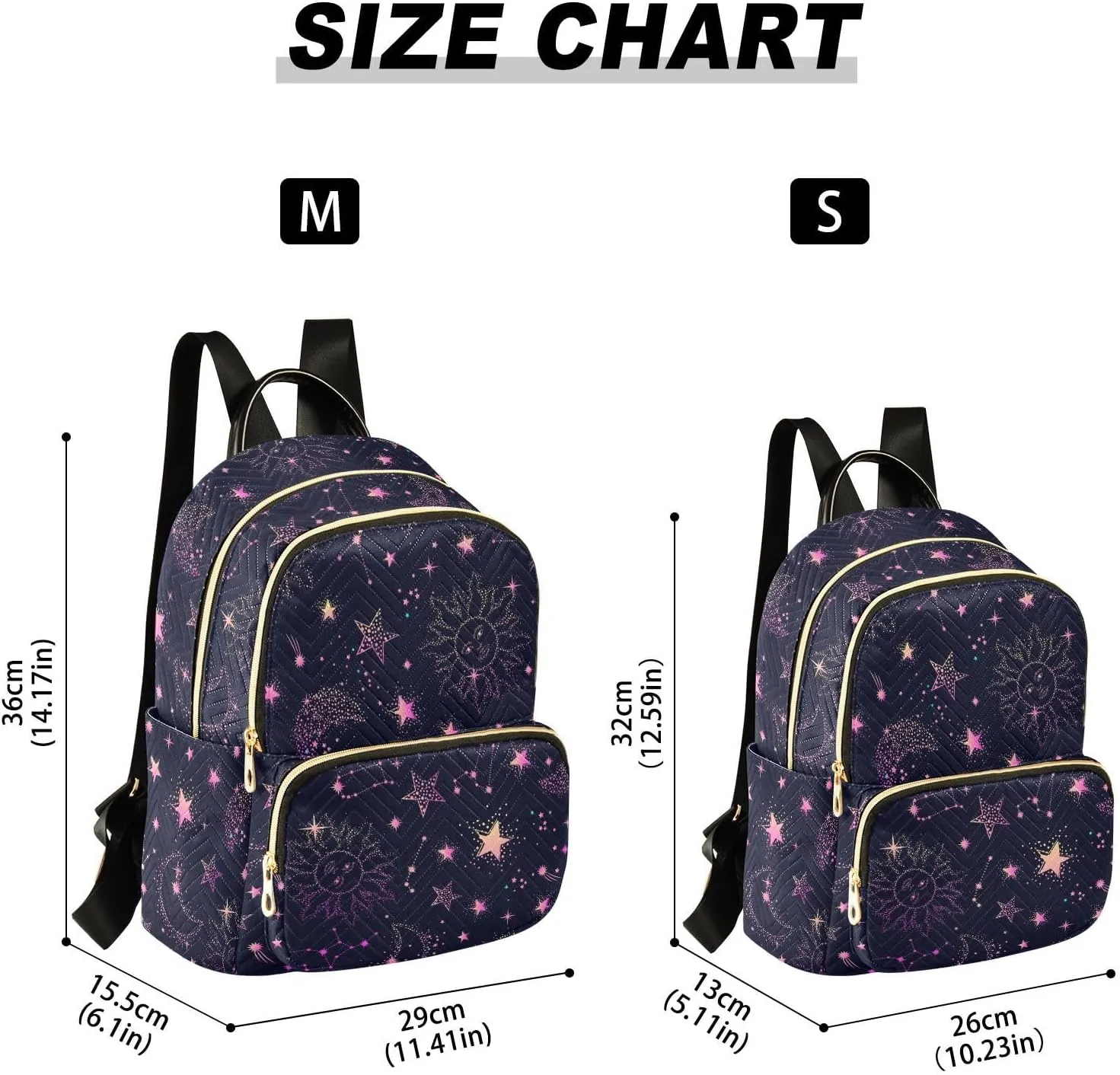 ALAZA Pink Moon Sun Star Galaxy Small Backpack Purse for Women Travel Bag Fashion Daypack Back Pack Shoulder Bag