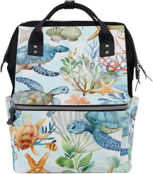 ALAZA Sea Turtles Laptop Backpack Anti Theft Purse Backpack for Women Men,15.6 inch Doctor Bag College Backpacks Travel Casual Daypack