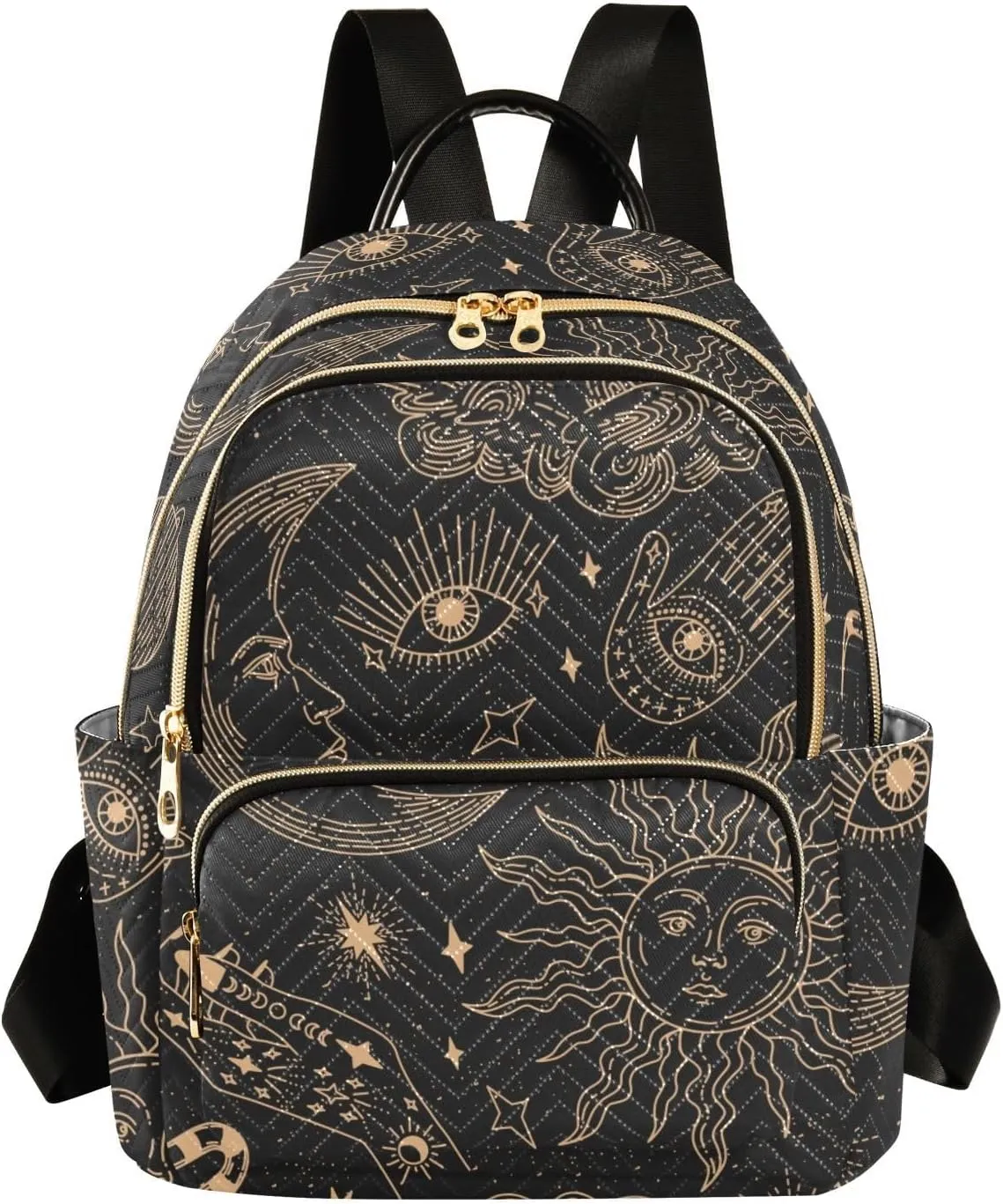 ALAZA Sun Moon Stars Witchy Mini Backpack Purse for Women Travel Bag Fashion Daypack Back Pack Shoulder Bag