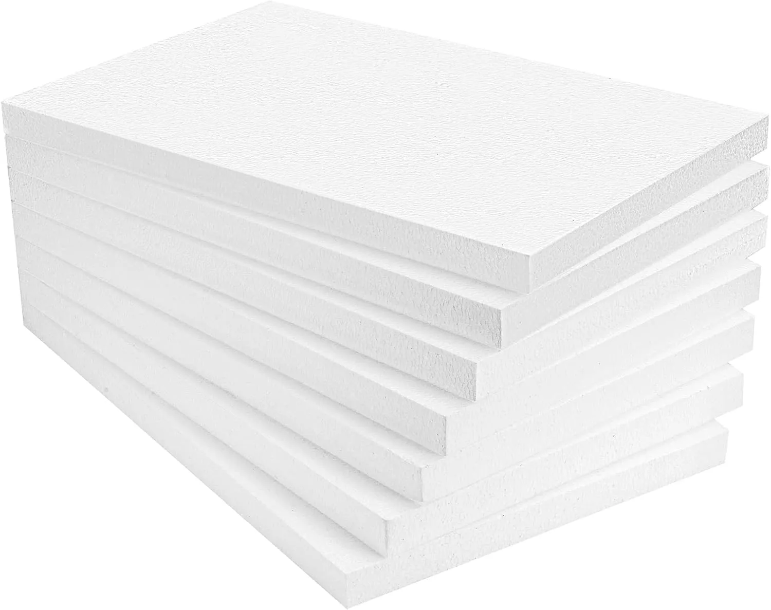 AMZQNART Craft Foam Blocks, 1 in Thick 17x11" EPS Polystyrene Rectangle Foam Blocks Packs of 7 Pcs for Art Sculpting, Sculpture, Modeling, School and Home DIY.