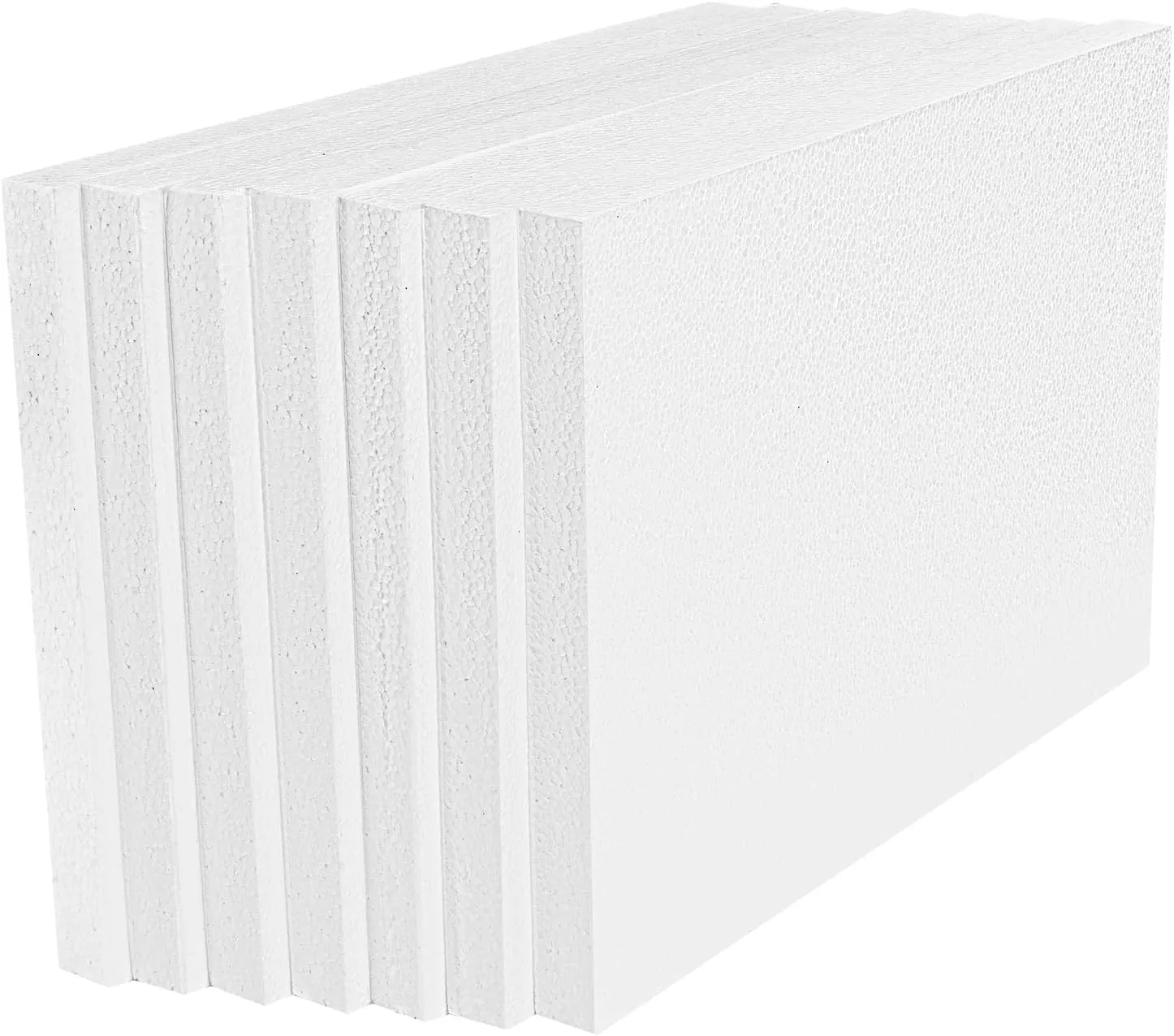 AMZQNART Craft Foam Blocks, 1 in Thick 17x11" EPS Polystyrene Rectangle Foam Blocks Packs of 7 Pcs for Art Sculpting, Sculpture, Modeling, School and Home DIY.