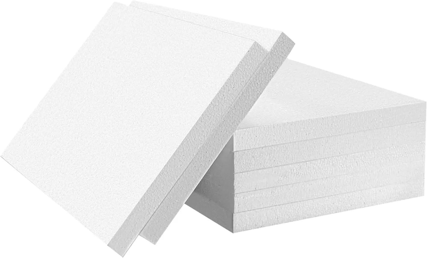 AMZQNART Craft Foam Blocks, 1 in Thick 17x11" EPS Polystyrene Rectangle Foam Blocks Packs of 7 Pcs for Art Sculpting, Sculpture, Modeling, School and Home DIY.