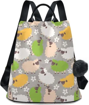 Animal Print Anti-theft Backpack Handbags for Women Travel Rucksack Lightweight Shoulder Bags 13.4 X 5.9 X 15in Pattern 13